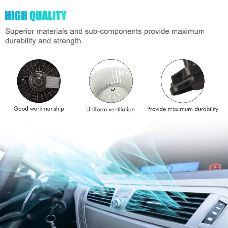 A ABIGAIL AC Heater Blower Motor Replacement Compatible with Acura MDX RDX TL TSX, Honda Odyssey Pilot Accord R-V, Ram 1500 2500 3500, Ford Edge Fusion Compass, Jeep Compass Patriot Replaces # 25770668 700203 - Image 3